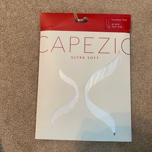 Capezio brand white dance tights